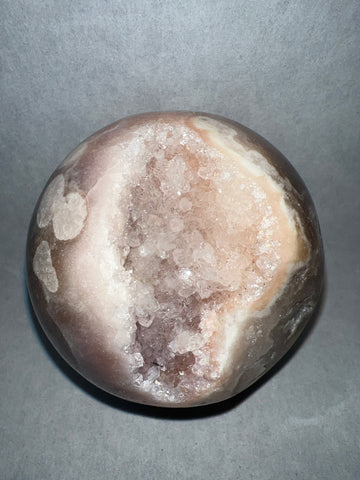 TMY524 - Druzy Sphere Pink Amethyst with Stand 4.5"
