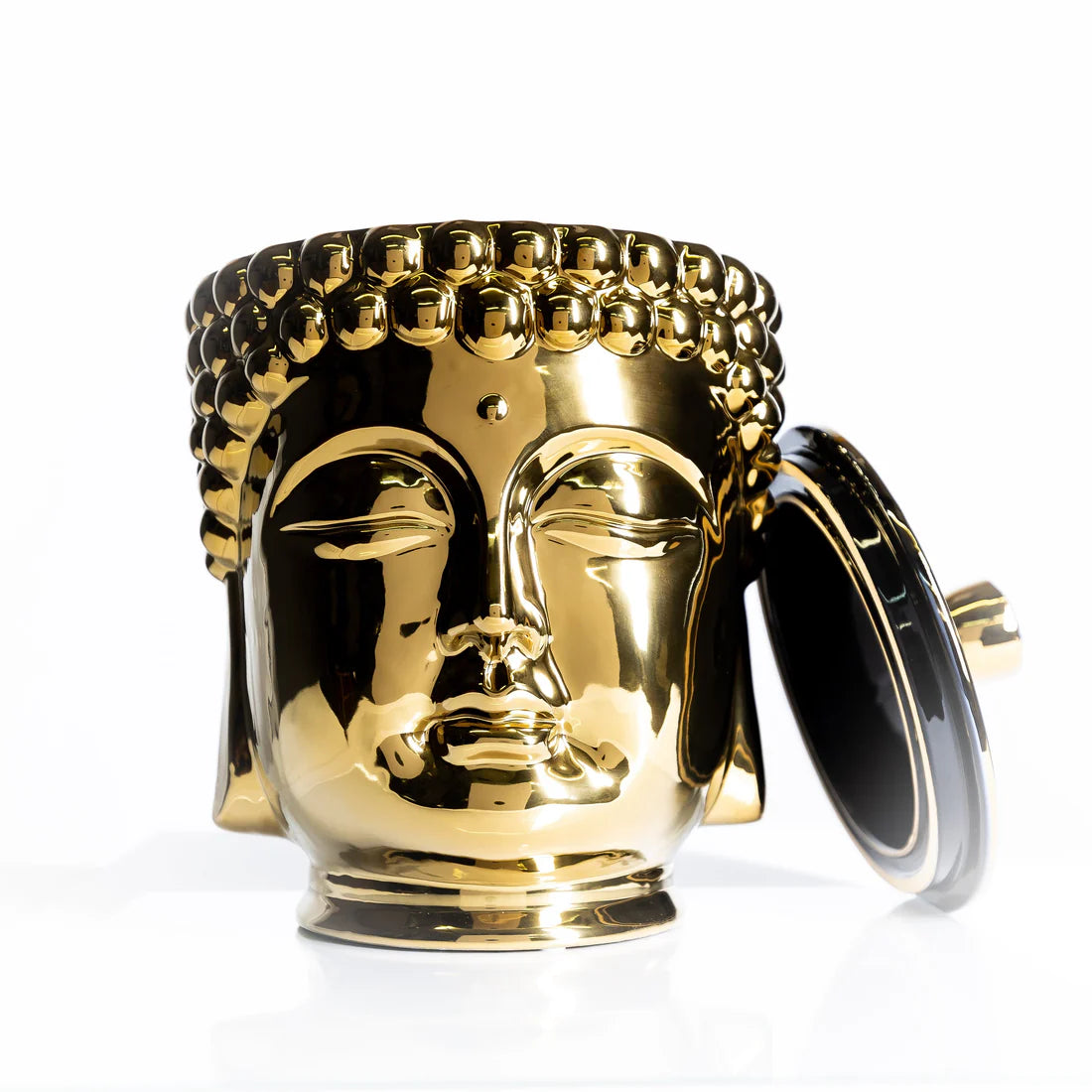 Vela Buda Grande dorada | Colección Buda Grande: Almizcle de marfil