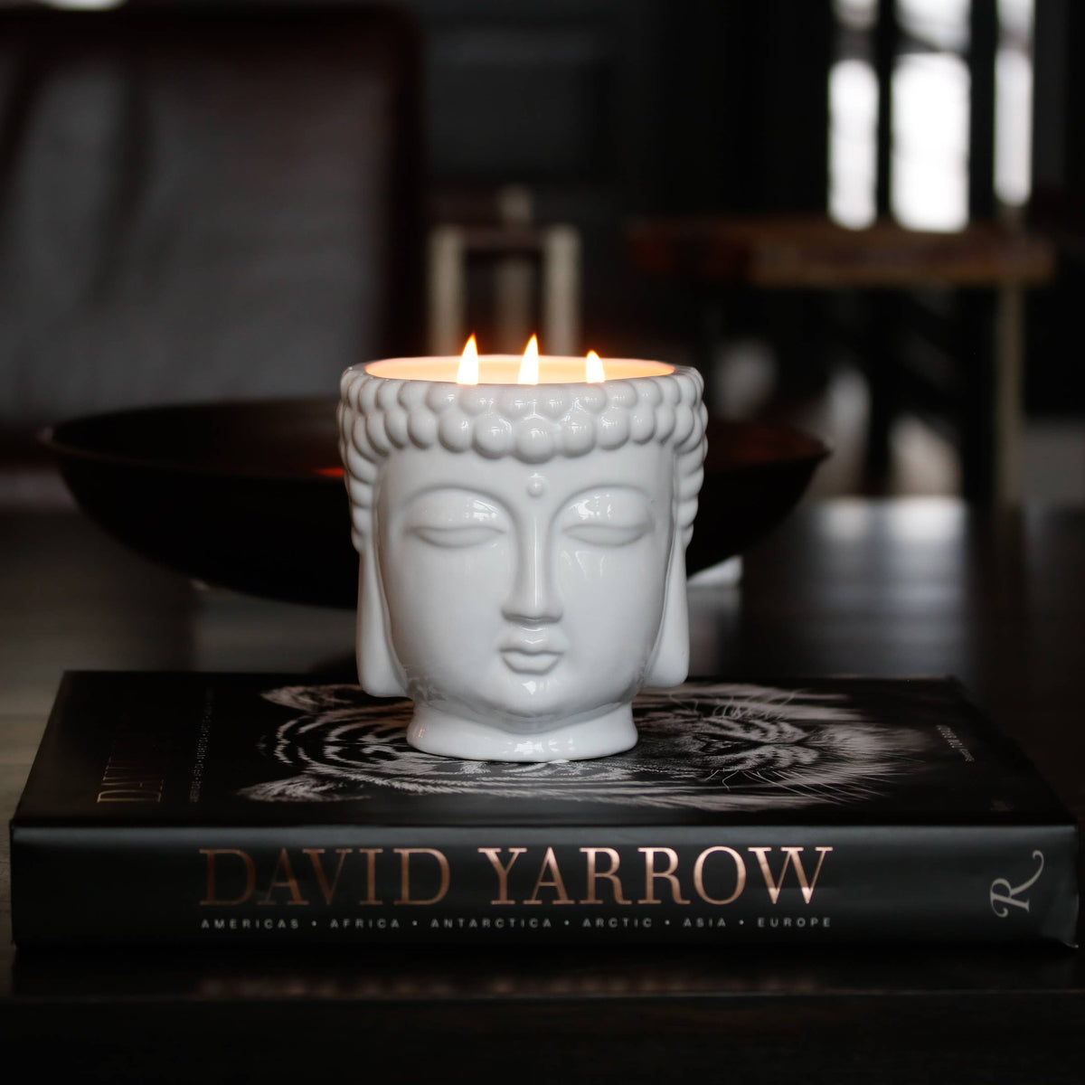Vela Buda Blanca | Colección Buda: Blanco / Gardenia