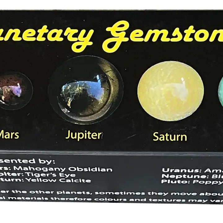 Caja de regalo con piedras preciosas planetarias. Paquete de 6