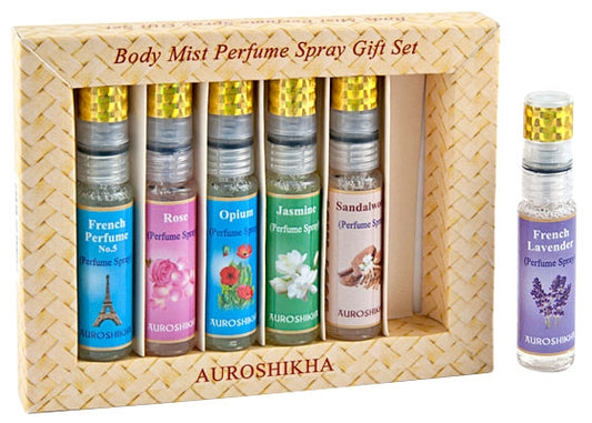 6 Pieces Auroshikha Body Mist Spray Set