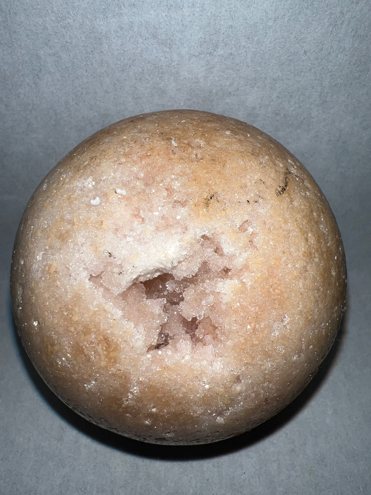 TMY525 - Druzy Sphere Pink Amethyst with Stand 4.5"