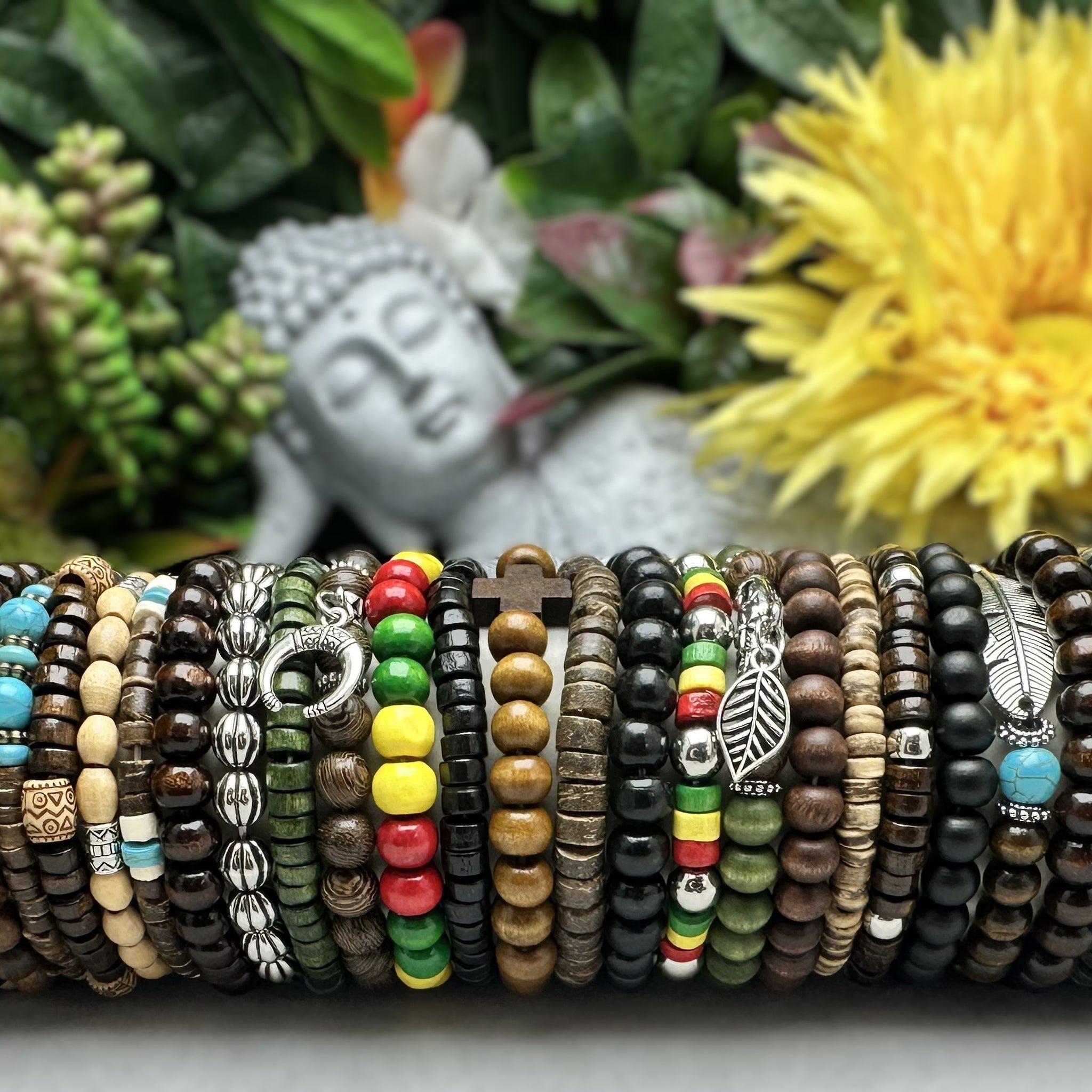 Bohemian Style Wooden Bead Bracelet