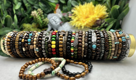Bohemian Style Wooden Bead Bracelet