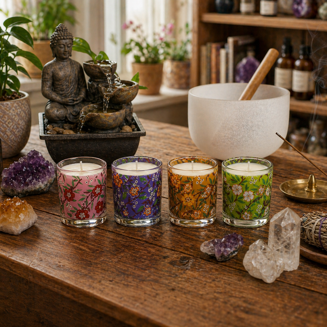 Auroshikha Festive Glass Candles