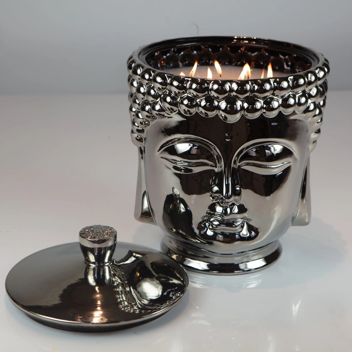 Vela Buda Grande dorada | Colección Buda Grande: Almizcle de marfil