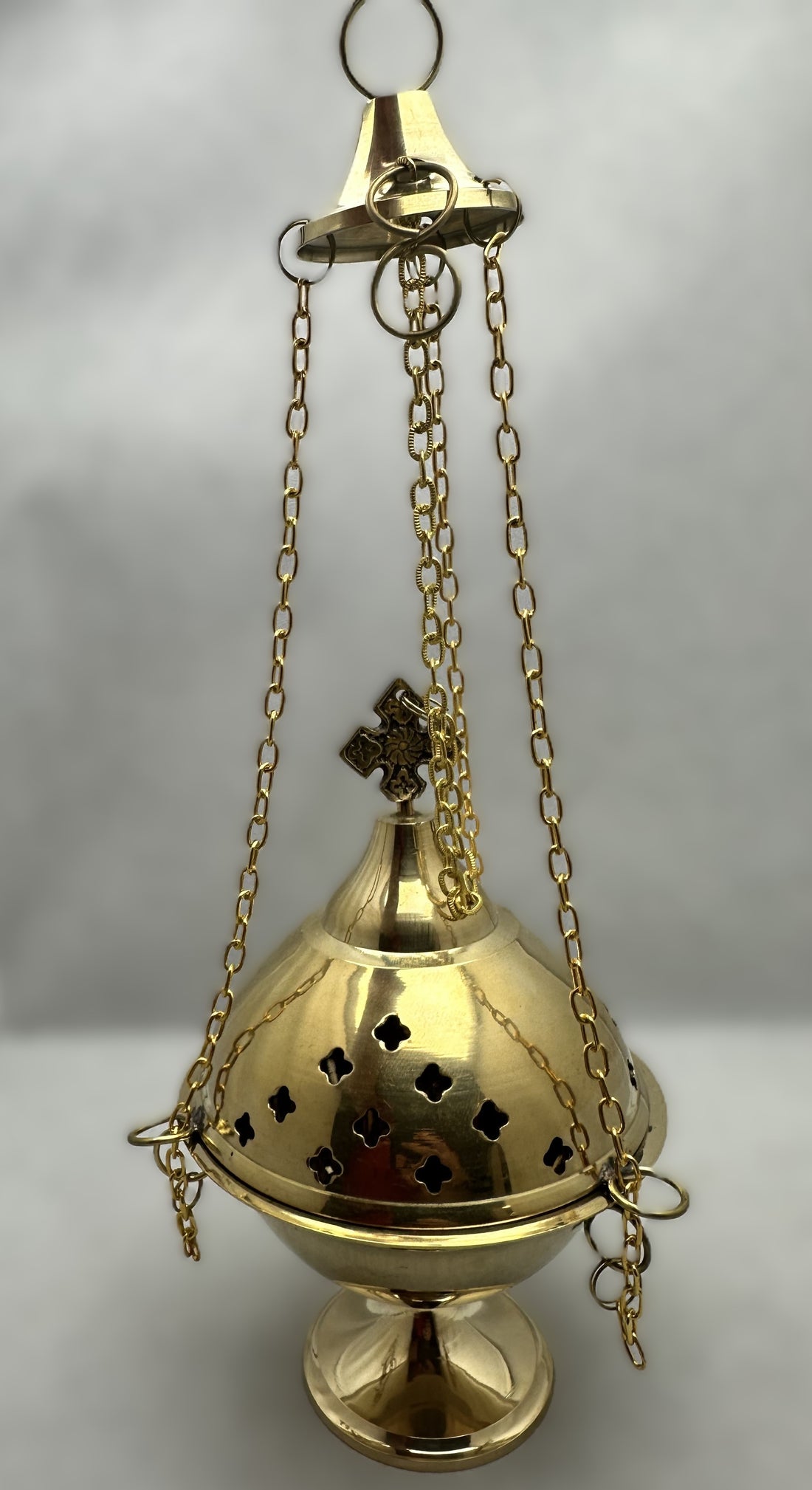 Brass "Cross" Hanging Incense Censer