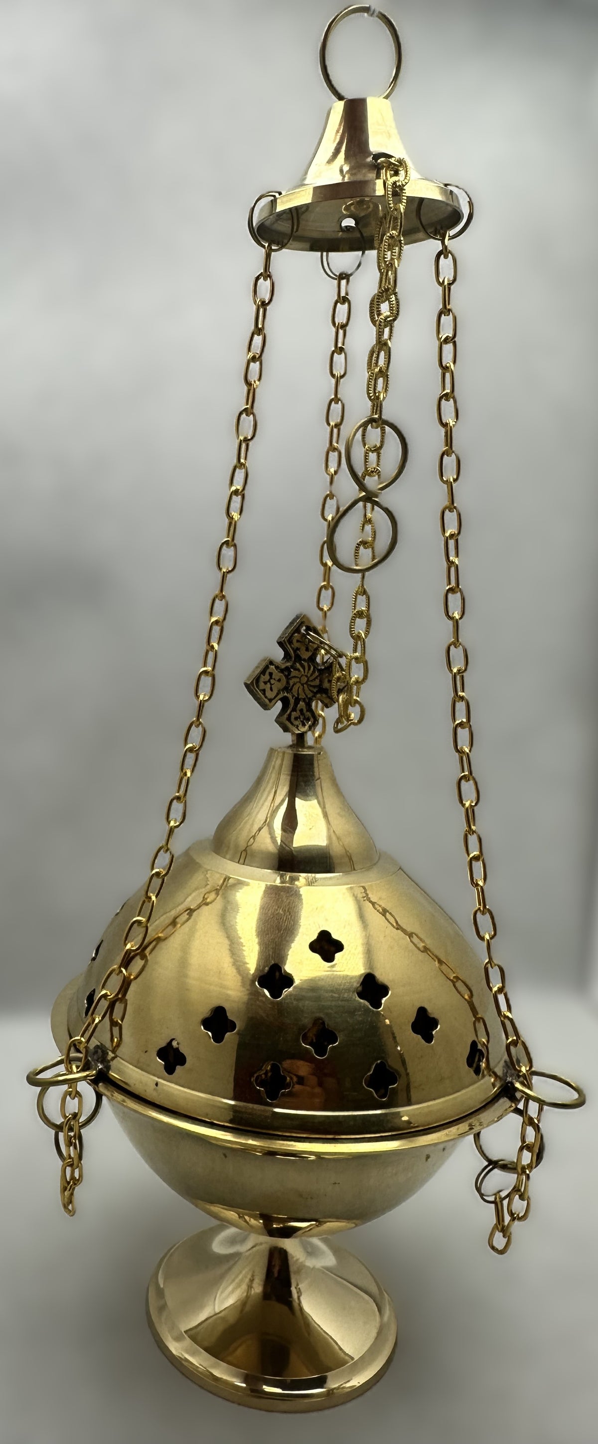 Brass "Cross" Hanging Incense Censer