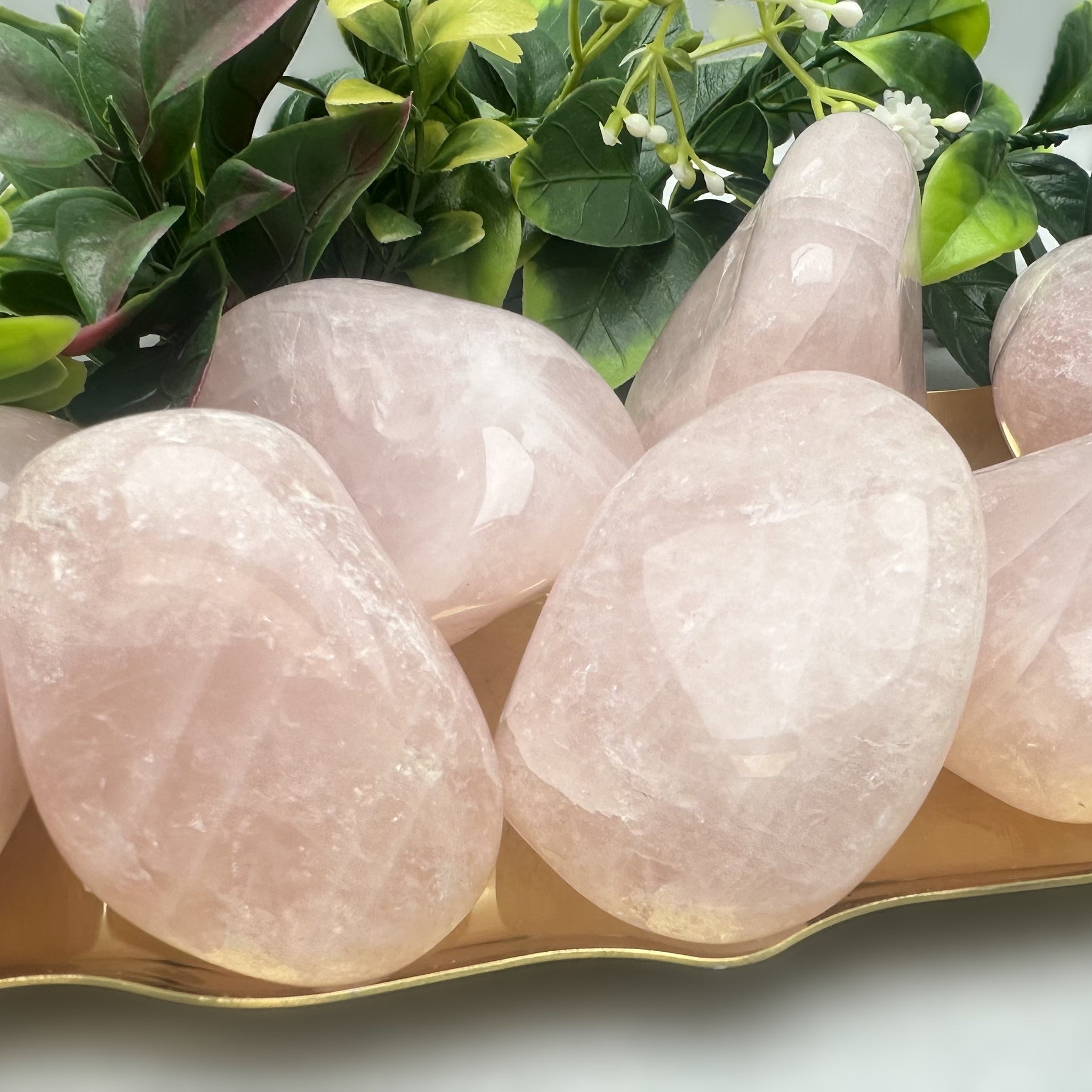 Large Rose Quartz Palm Stone