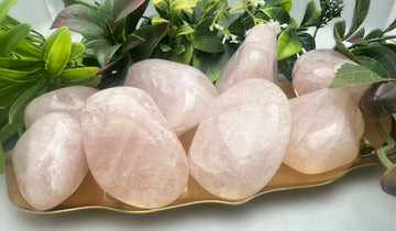 Large Rose Quartz Palm Stone