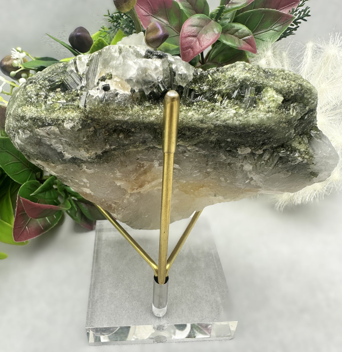 Rare Brazilian Epidote Raw Quartz (STN179)
