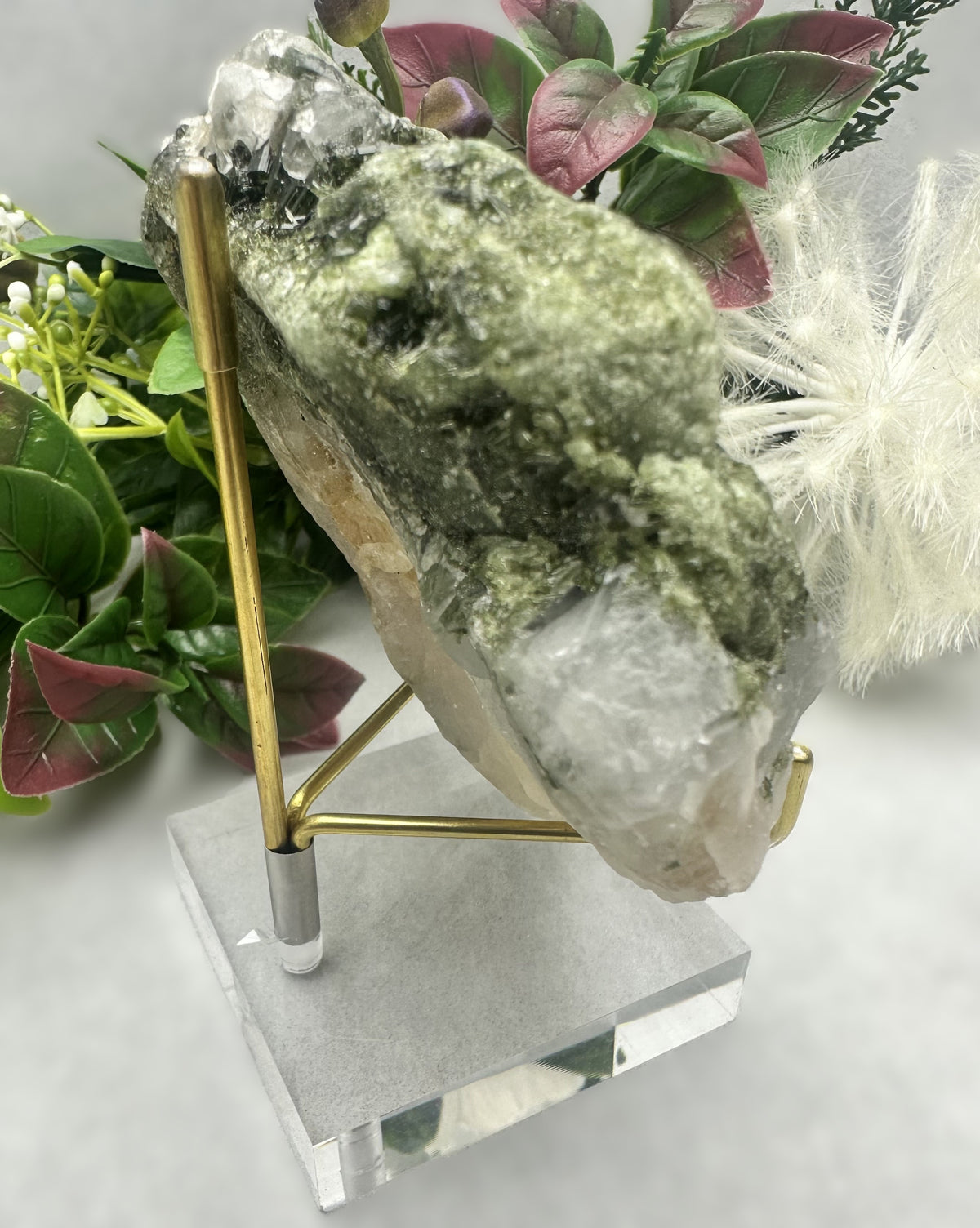 Rare Brazilian Epidote Raw Quartz (STN179)