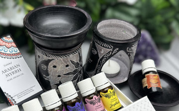 Sun-Moon-Star Hand Carved Aroma Lamp