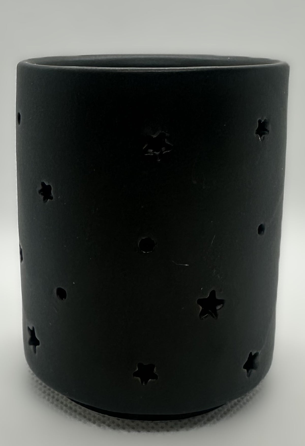 Candelabro pequeño de té con forma de luna mística negra recortada
