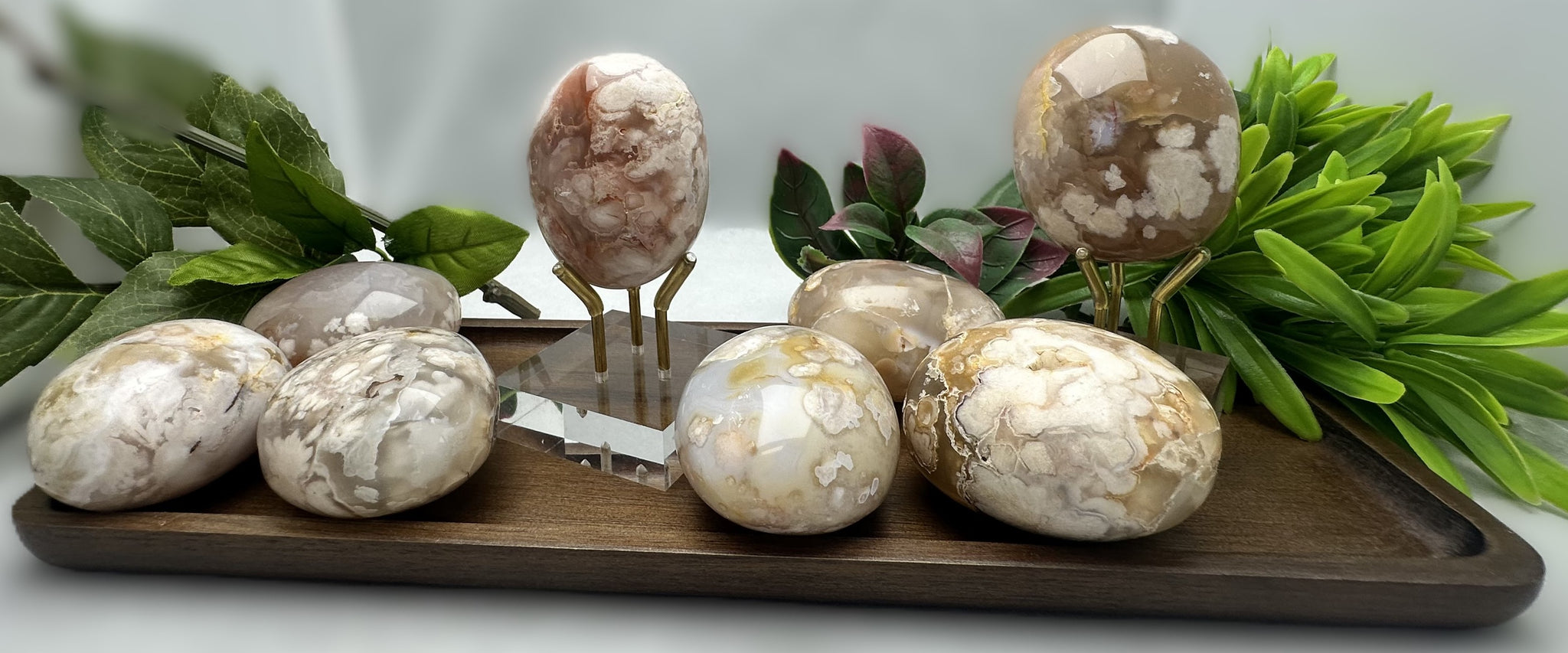 Polished Flower Agate Stone - Grade A
