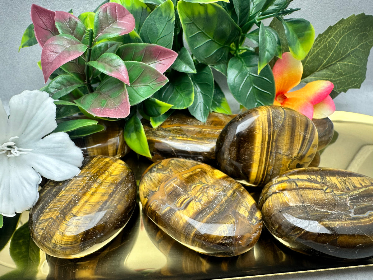 Tiger Eye Palm Stone