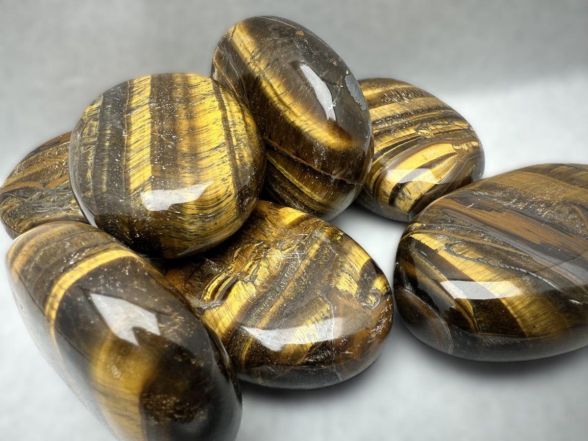 Tiger Eye Palm Stone