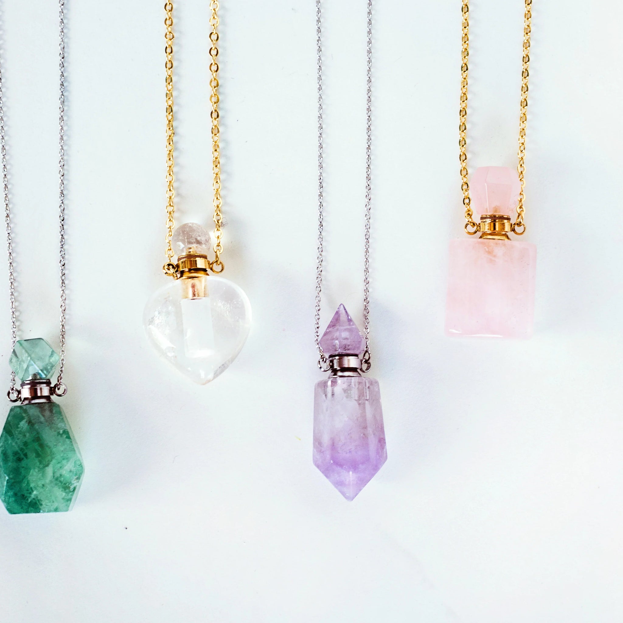 Crystal Aromatherapy Necklace Bottle