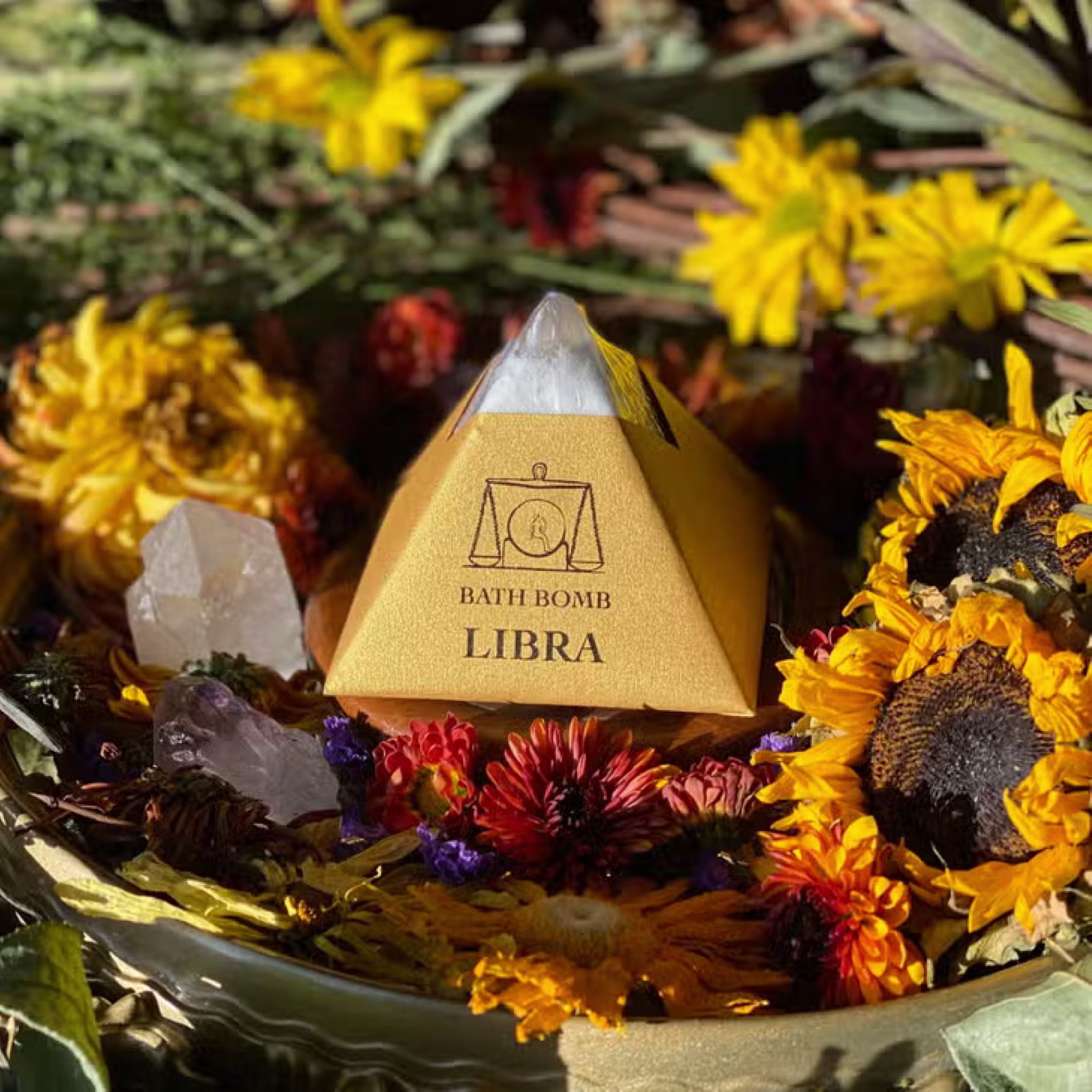 Bomba de baño Libra con cristal oculto