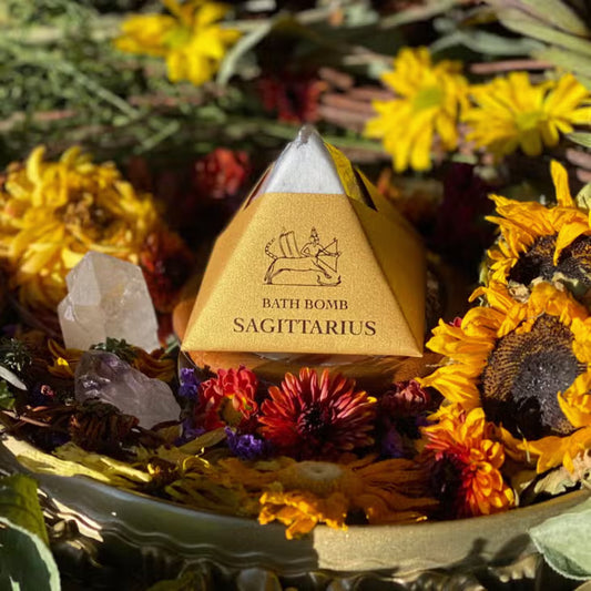 Sagittarius Bath Bomb With Hidden Crystal