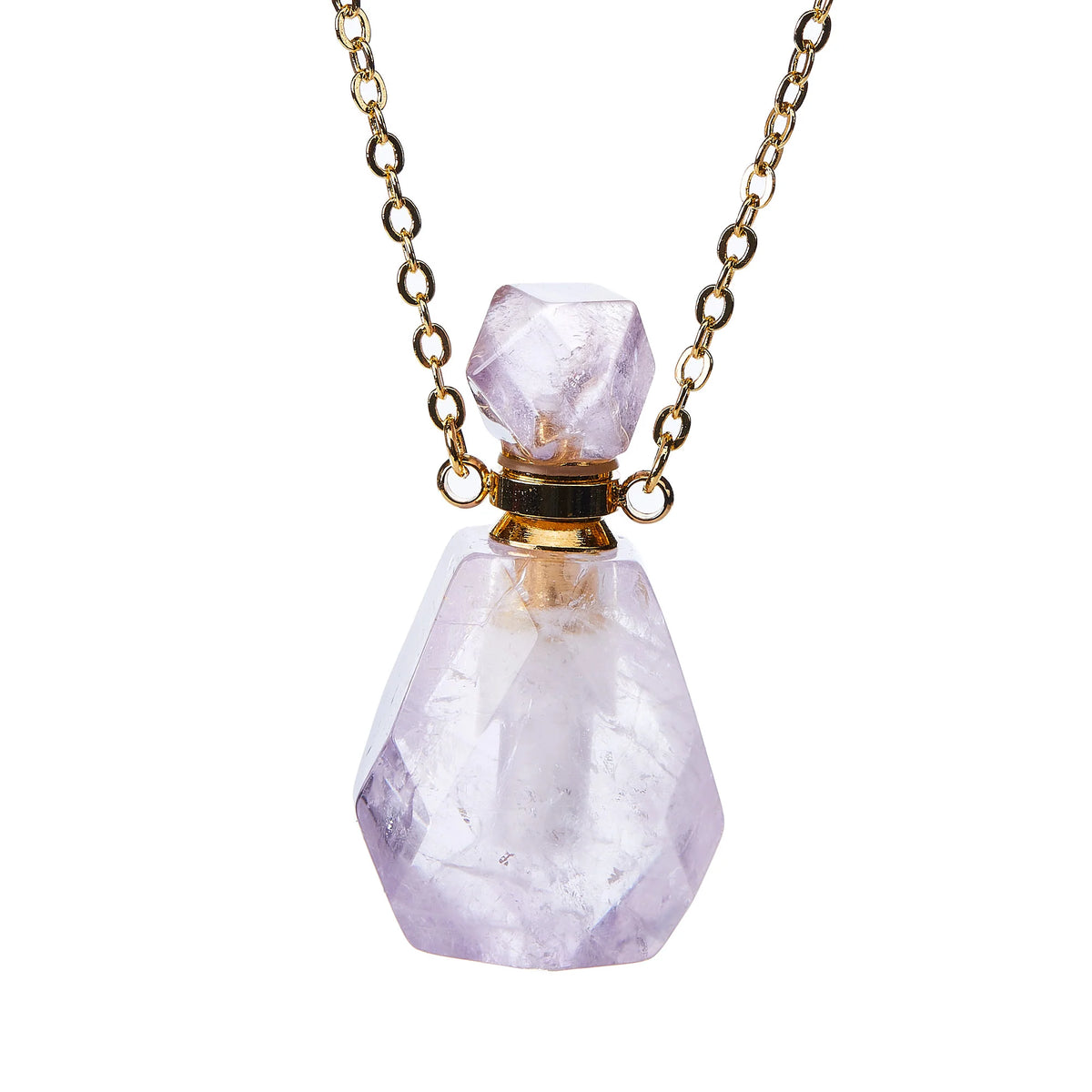 Conjuntos de collares y botellas de cristal para aromaterapia