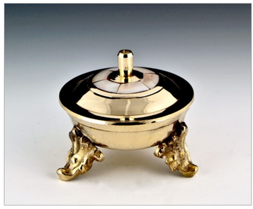 Brass Mother of Pearl Bowl