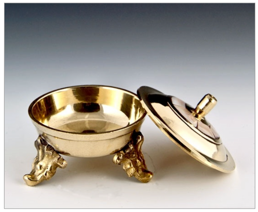 Brass Mother of Pearl Bowl