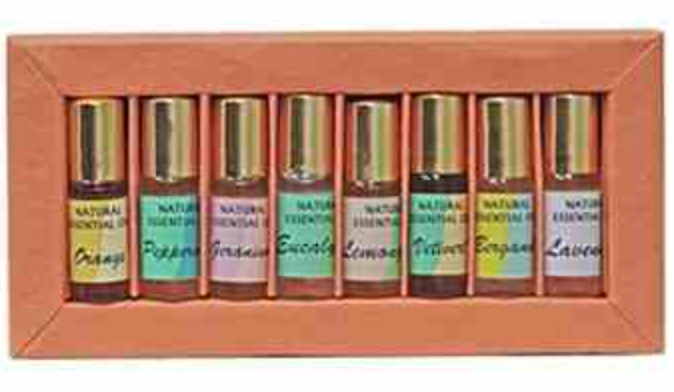 AOLS8 - 8 Pieces Auroshika Natural Essential Oil Set 5ml - 1/6 Fl.oz.