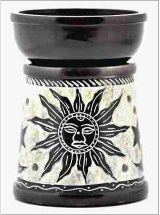 Sun-Moon-Star Hand Carved Aroma Lamp