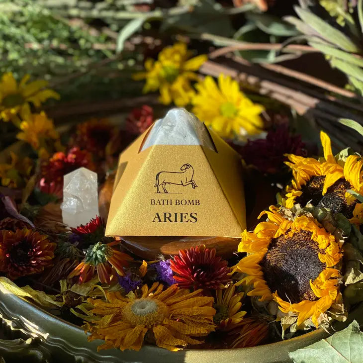 Bomba de baño Aries con cristal oculto