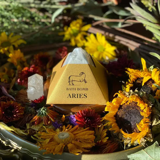 Aries Bath Bomb With Hidden Crystal