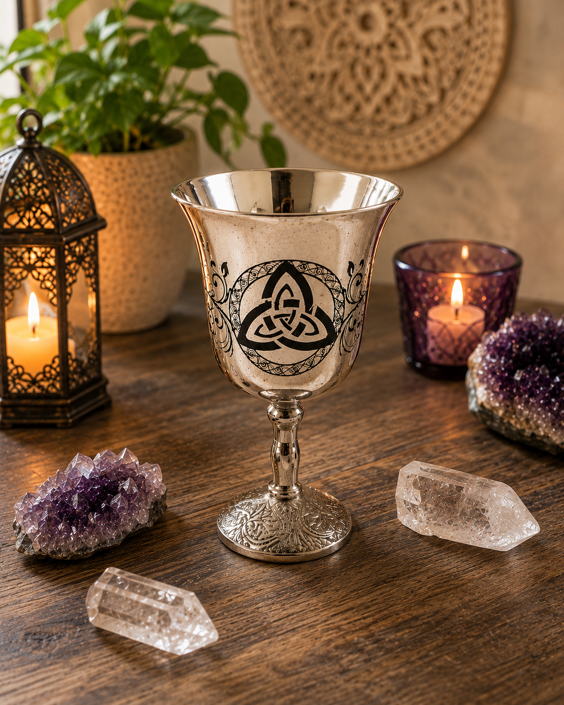 Triquetra Chalice Silver Plated