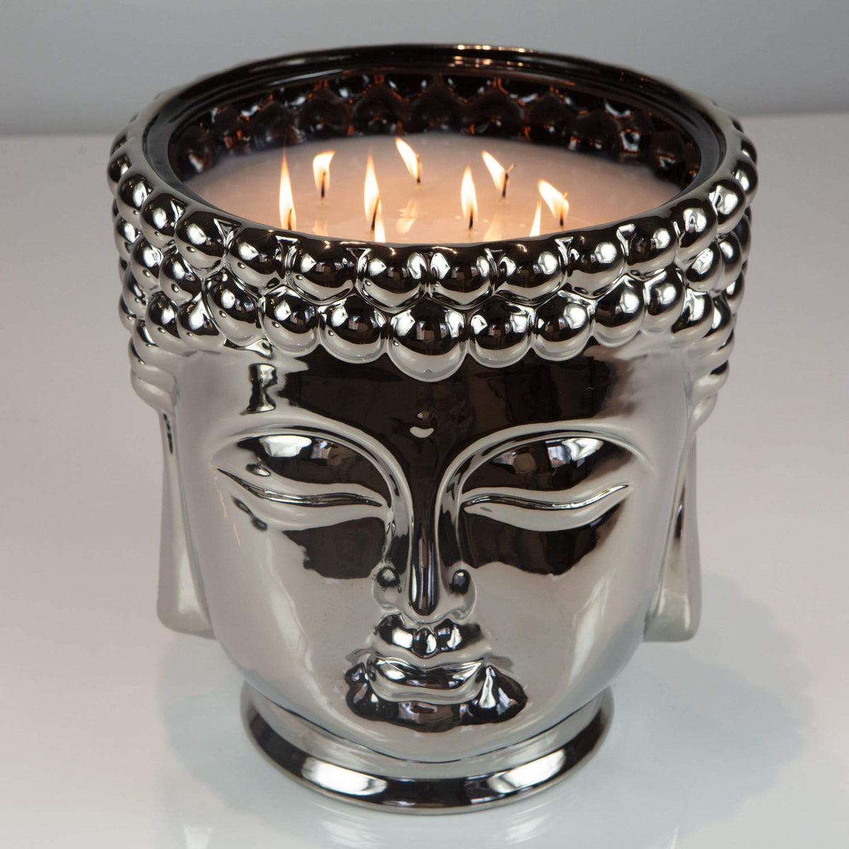Vela Buda Grande dorada | Colección Buda Grande: Almizcle de marfil