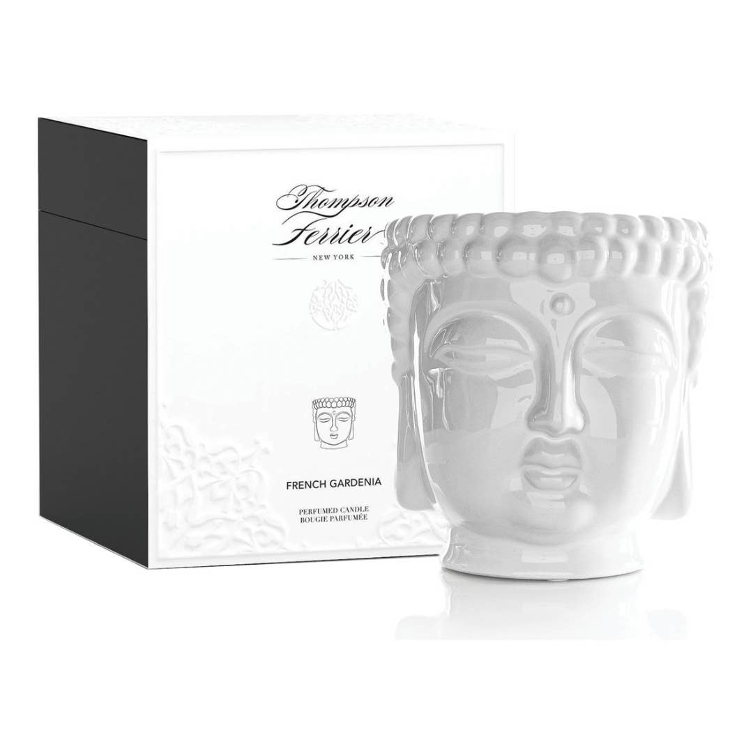 Vela Buda Blanca | Colección Buda: Blanco / Gardenia