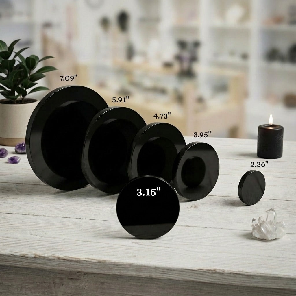 Black Obsidian Mirror