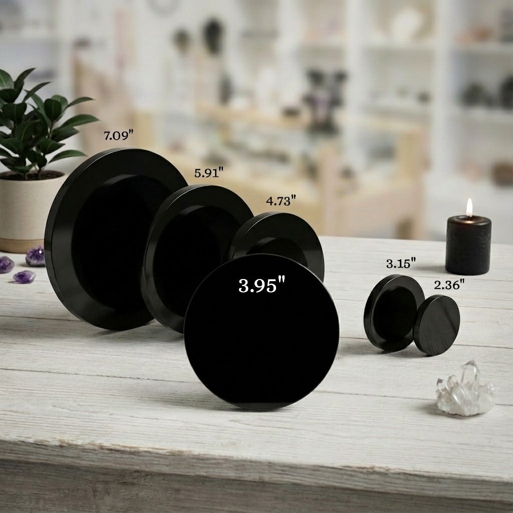 Black Obsidian Mirror
