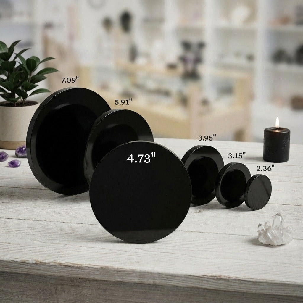 Black Obsidian Mirror