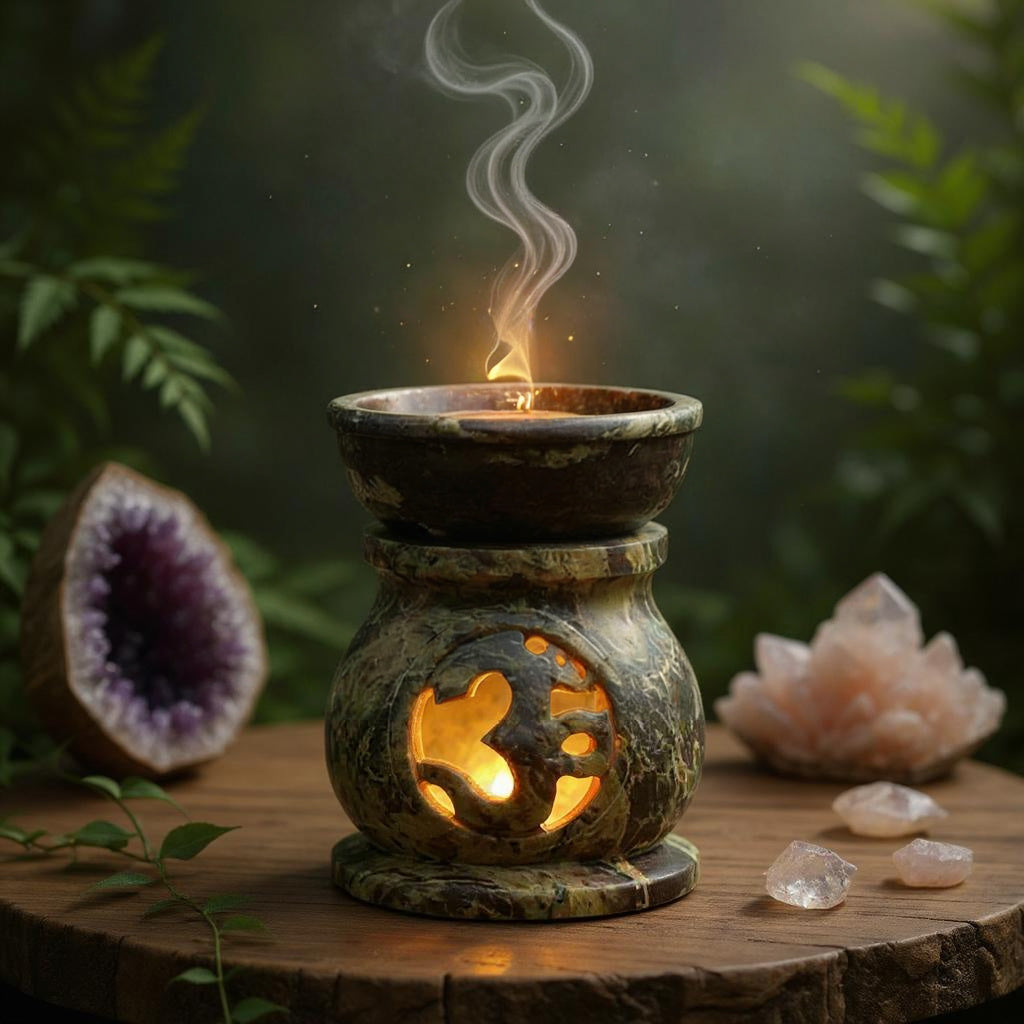 Om Soapstone Aroma Lamp