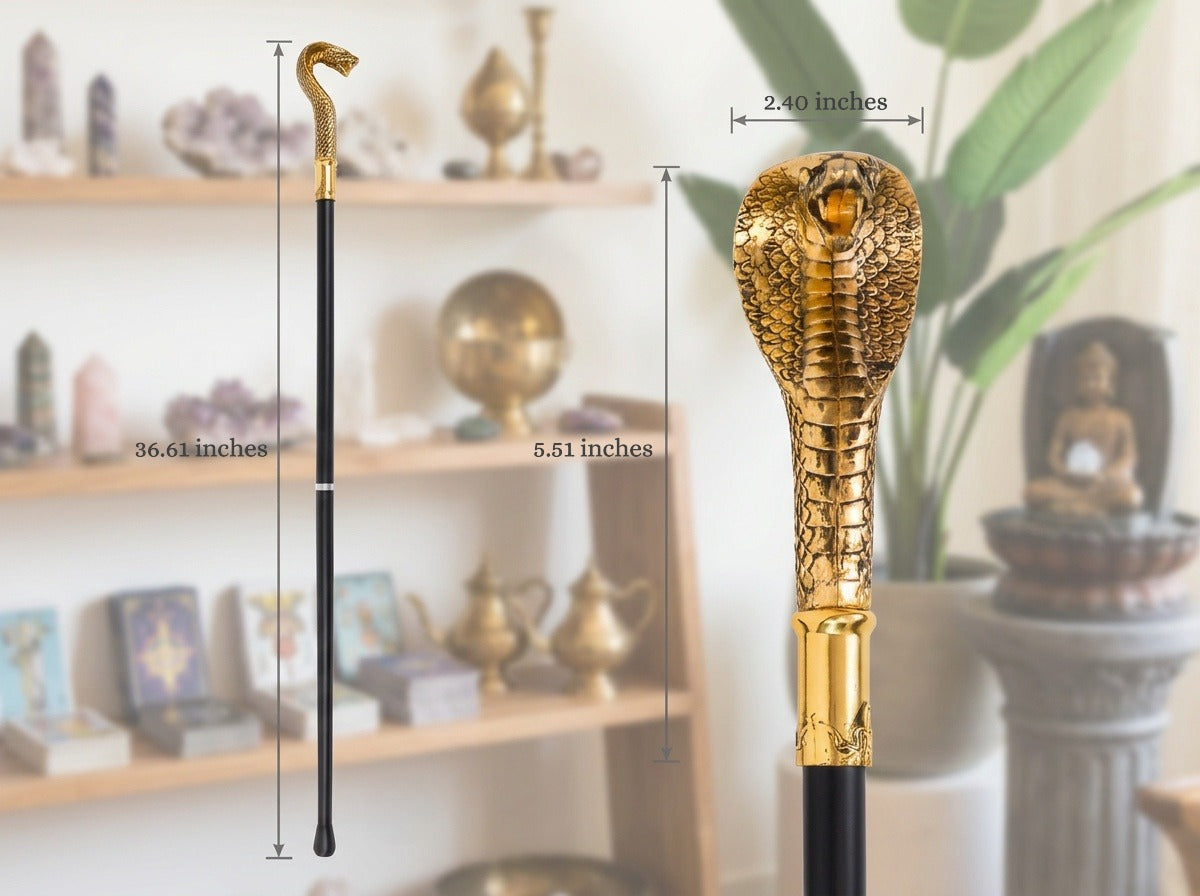 Golden Cobra Walking Stick
