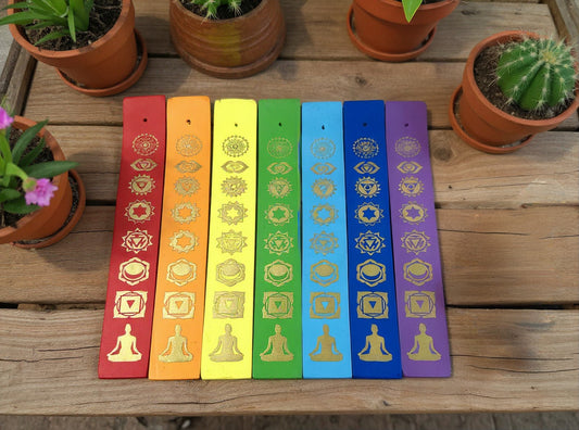 YOG Chakra Wooden Incense Stick Burner