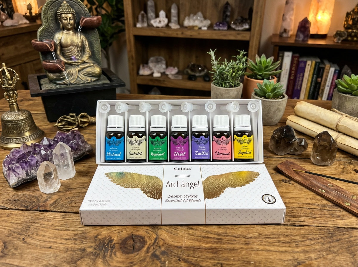 Set de regalo de aceites esenciales de los Siete Arcángeles de Goloka 