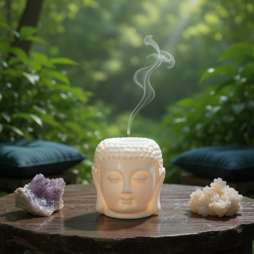 Ceramic Buddha Head Oil Burner