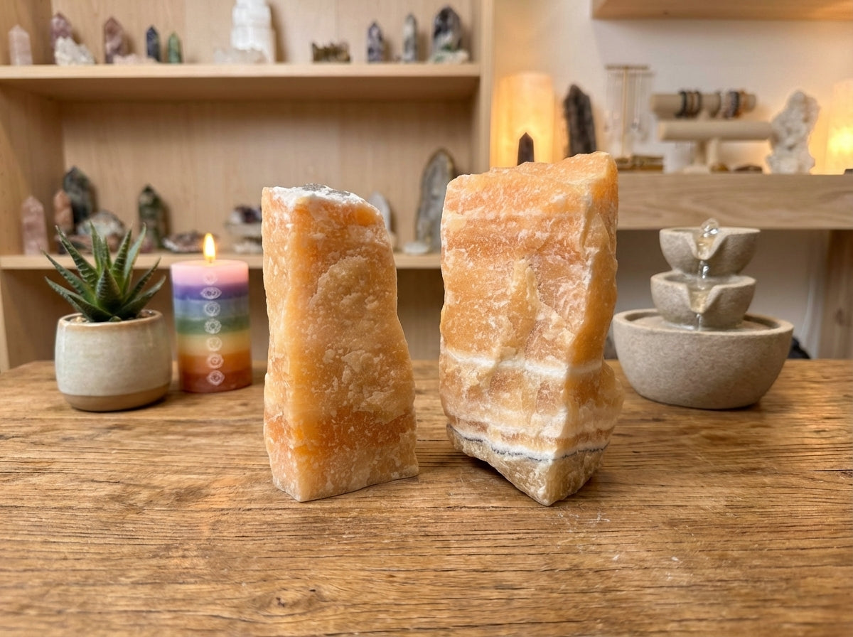 Raw Orange Calcite Freeform