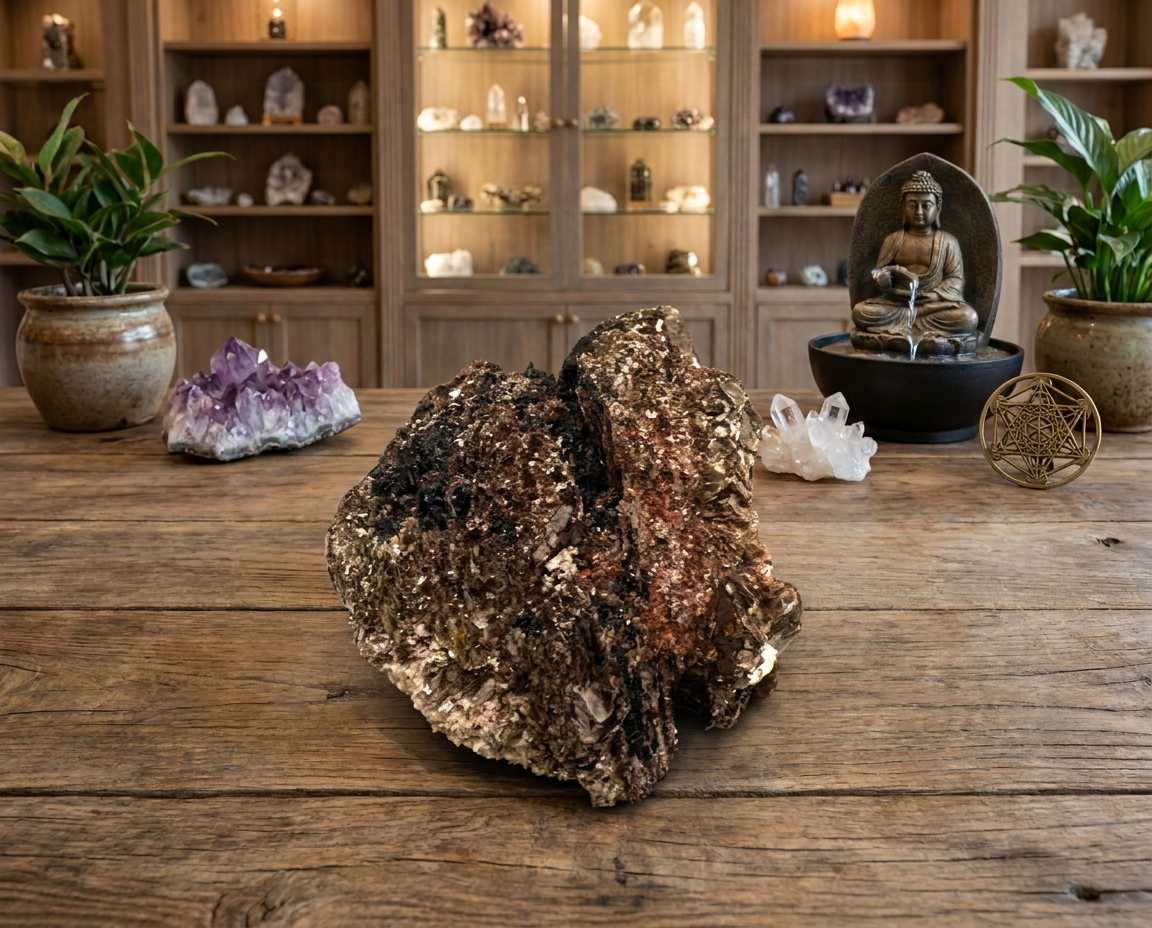 Black Tourmaline with Muscovite & Pyrite Clusters