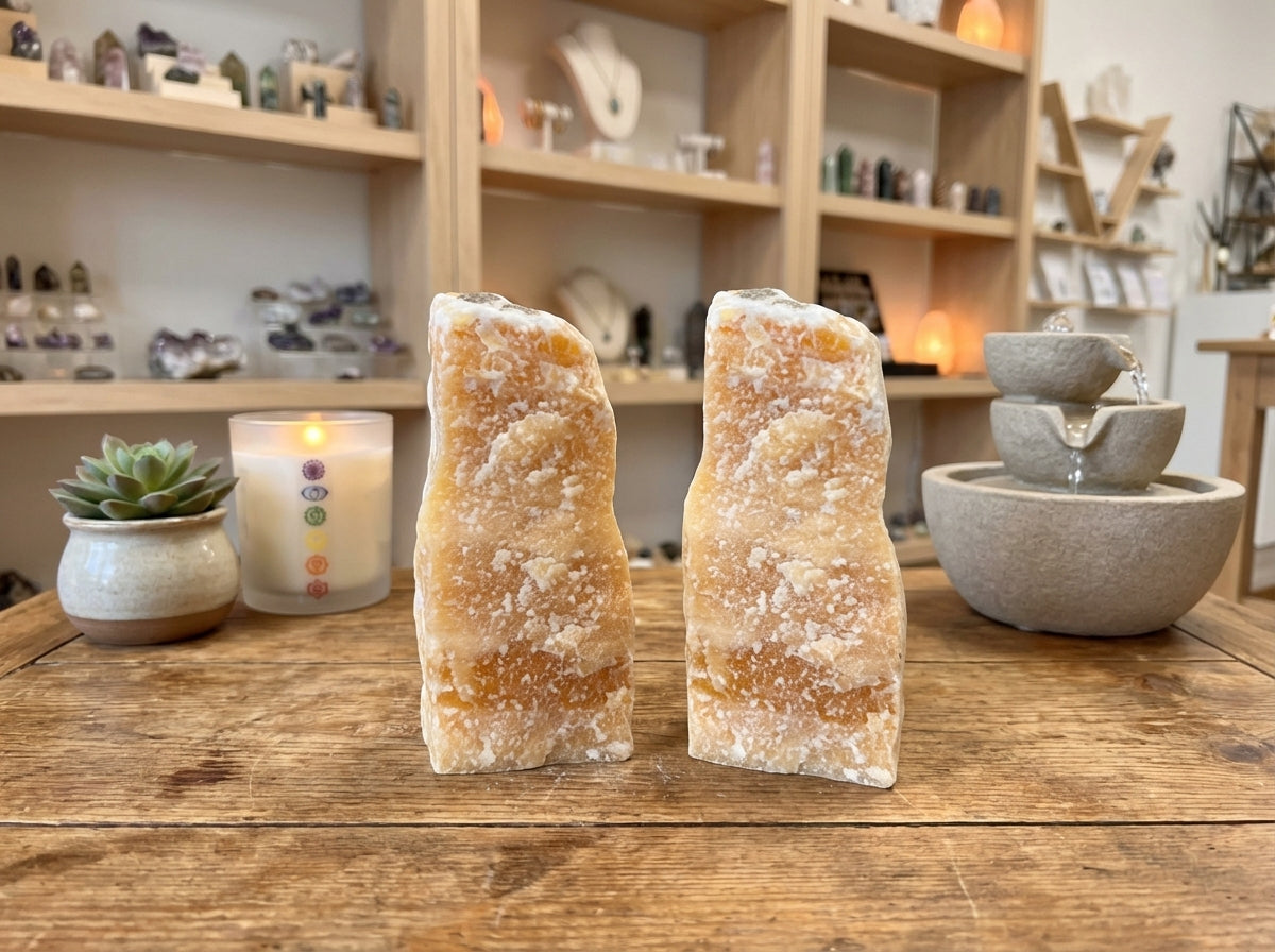 Raw Orange Calcite Freeform