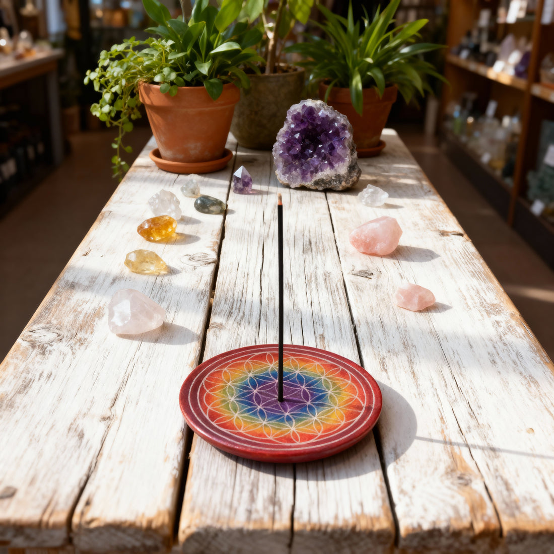 Flower of Life Incense Plate Burner