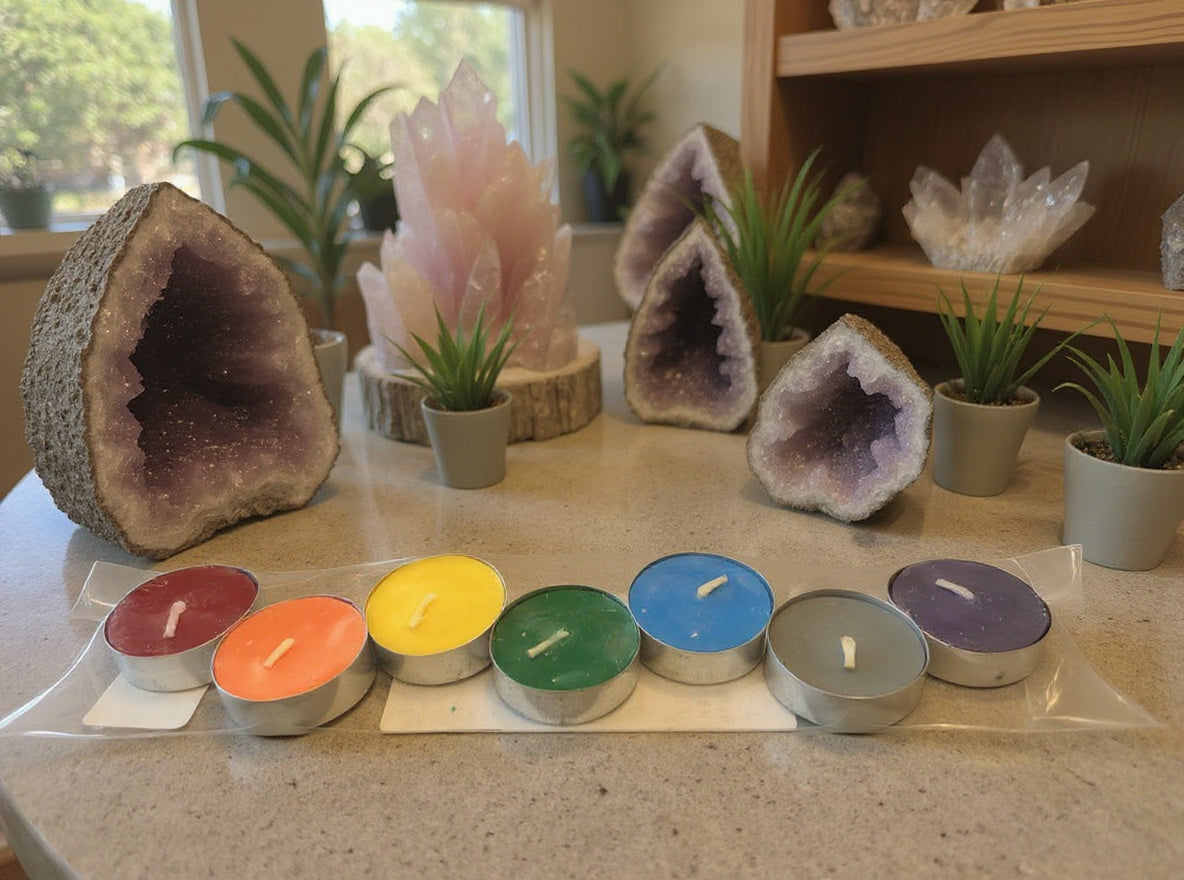 Velas de té de chakras sin aroma