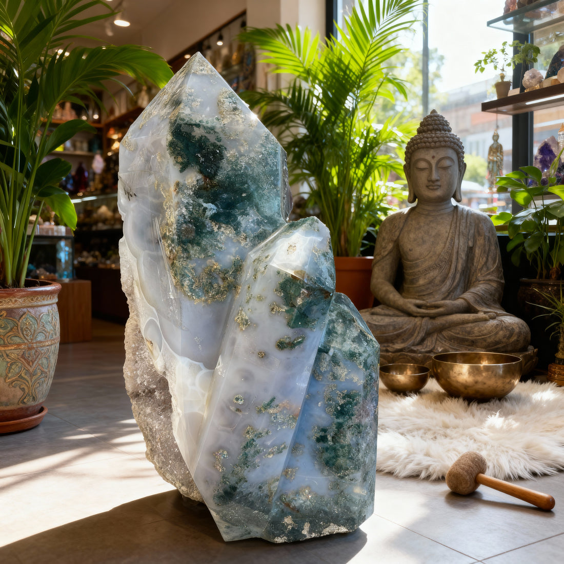 Amethyst & Moss Agate - Very Rare
