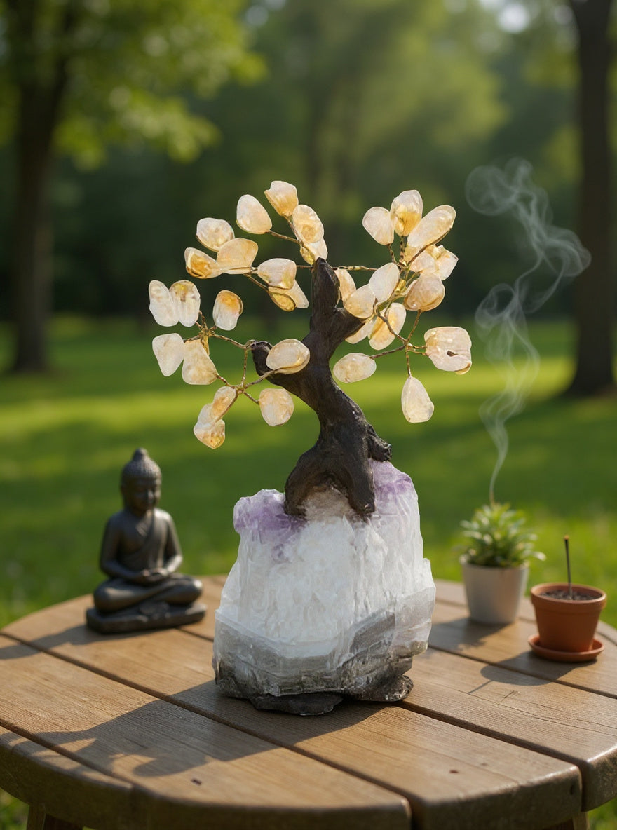 Miniárboles de chakras de cristal