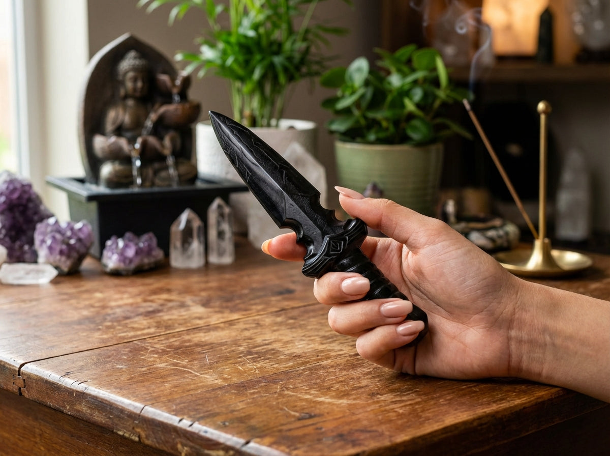 Black Obsidian Athame